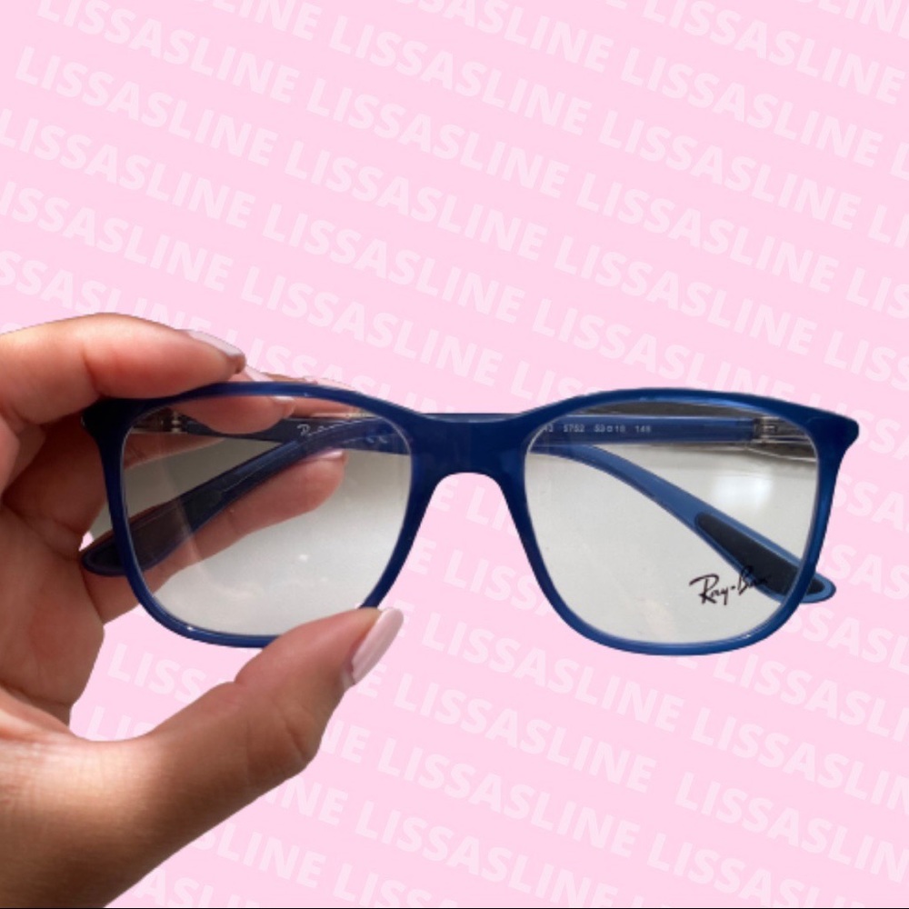 Ray Ban glasses RB7143 retro blue square frame